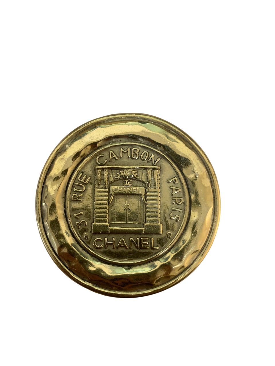 Chanel 31 Rue Cambon Gold Pleated Round Brooch – Opulence