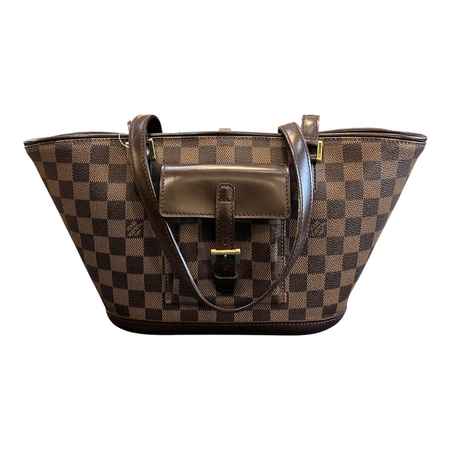 2003 Louis Vuitton Damier Ebene Manosque PM Handbag – Opulence Vintage