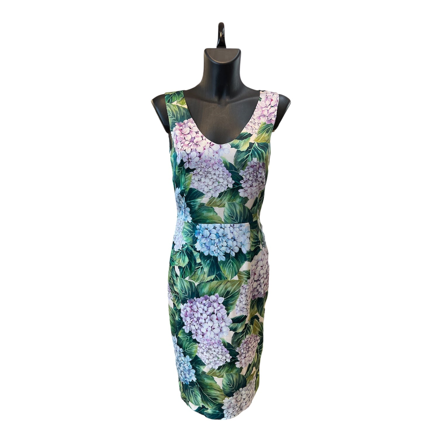 Dolce&Gabbana Silk Dress with Green and Pink Floral Print – Opulence Vintage