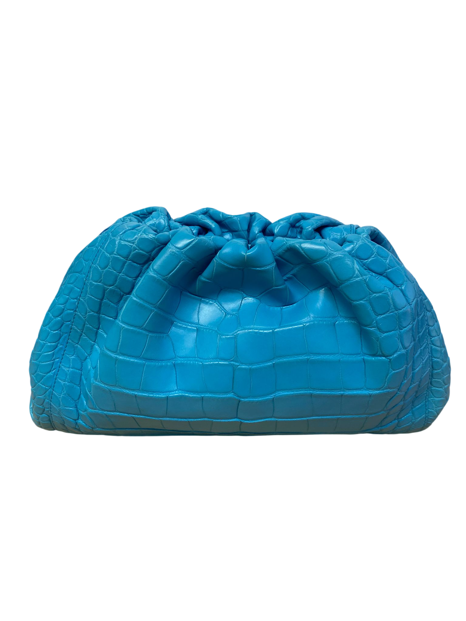 BOTTEGA VENETA iPhone16promaxケース（ライトブルー） Bottega Veneta Light Blue Pouch in Crocodile leather – Opulence