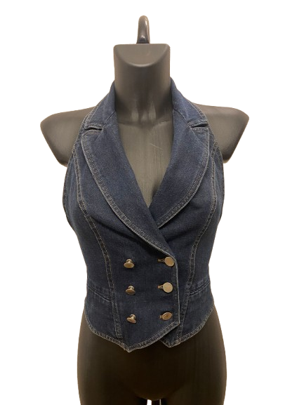 Y2K John Galliano x Christian Dior Dark Blue Denim Backless Tux