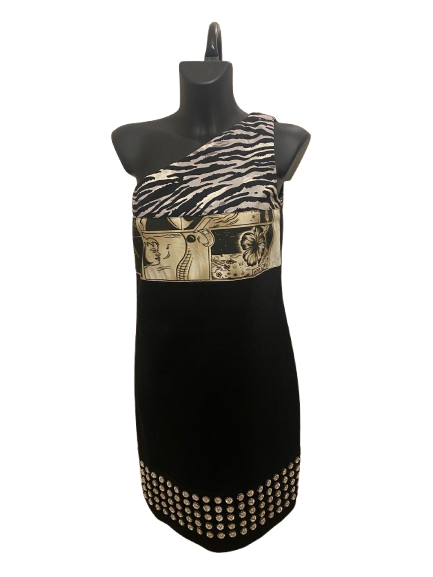 Prada One Shoulder Dress with Strass (SS18) Opulence Vintage Prada One Shoulder Dress with Strass (SS18) Opulence Vintage