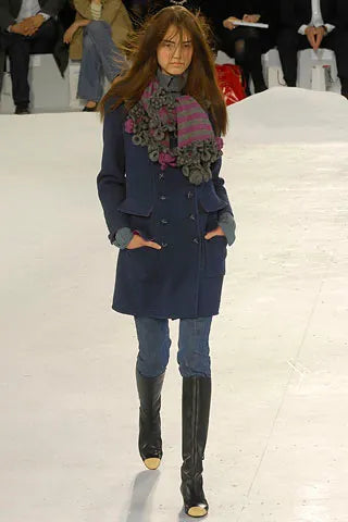 Chanel Cachemire Blue Coat from FW 2007 Ready To wear Show