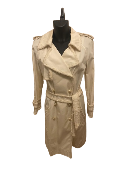 Chanel Cream Trech with Pearls like buttons (S/S2004) by Karl Lagerfeld