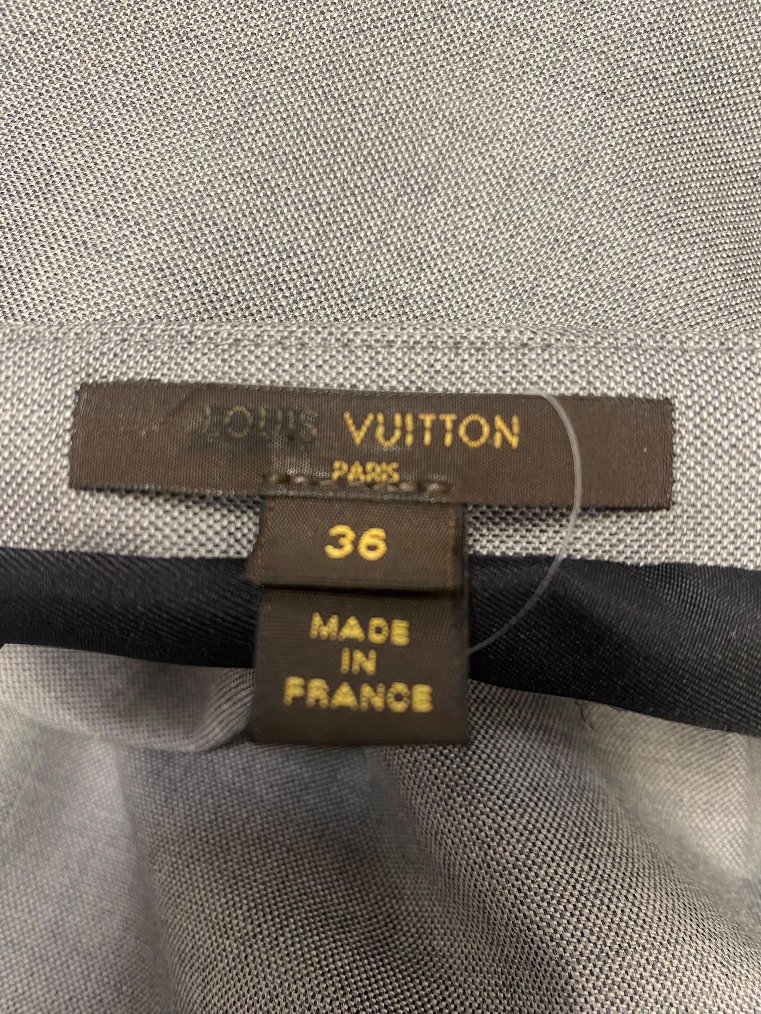 Louis Vuitton Sleeveless Wool & Cashmere Grey Dress - Size 36