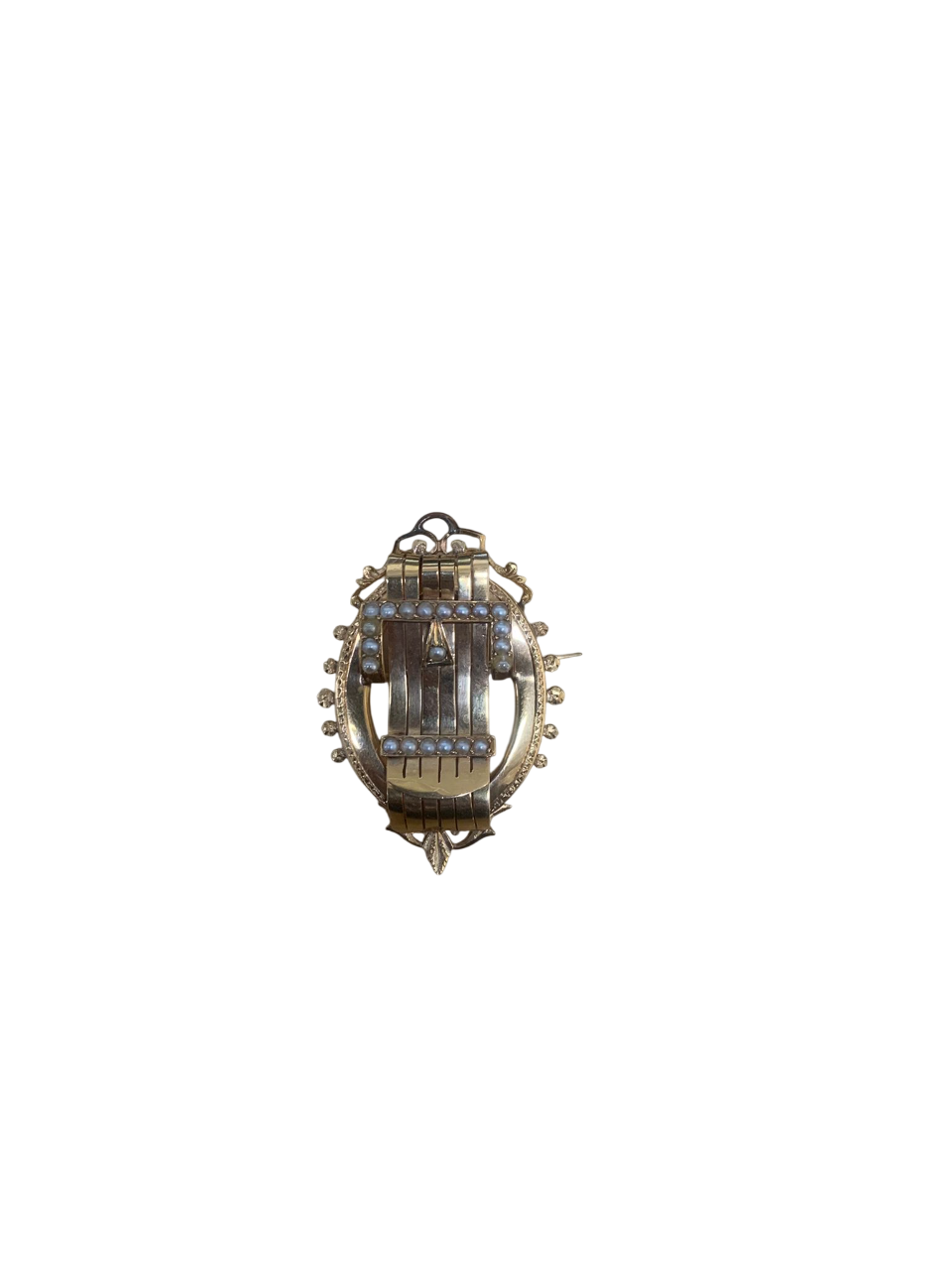 Belt Brooch in 18k Rose Yellow Gold