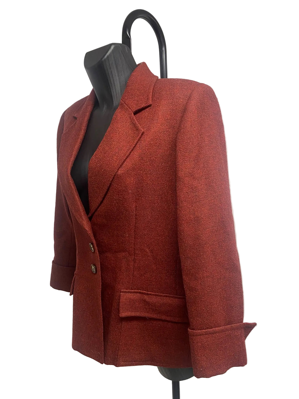 Vintage Yves Saint Laurent Variation Rust Wool Blazer