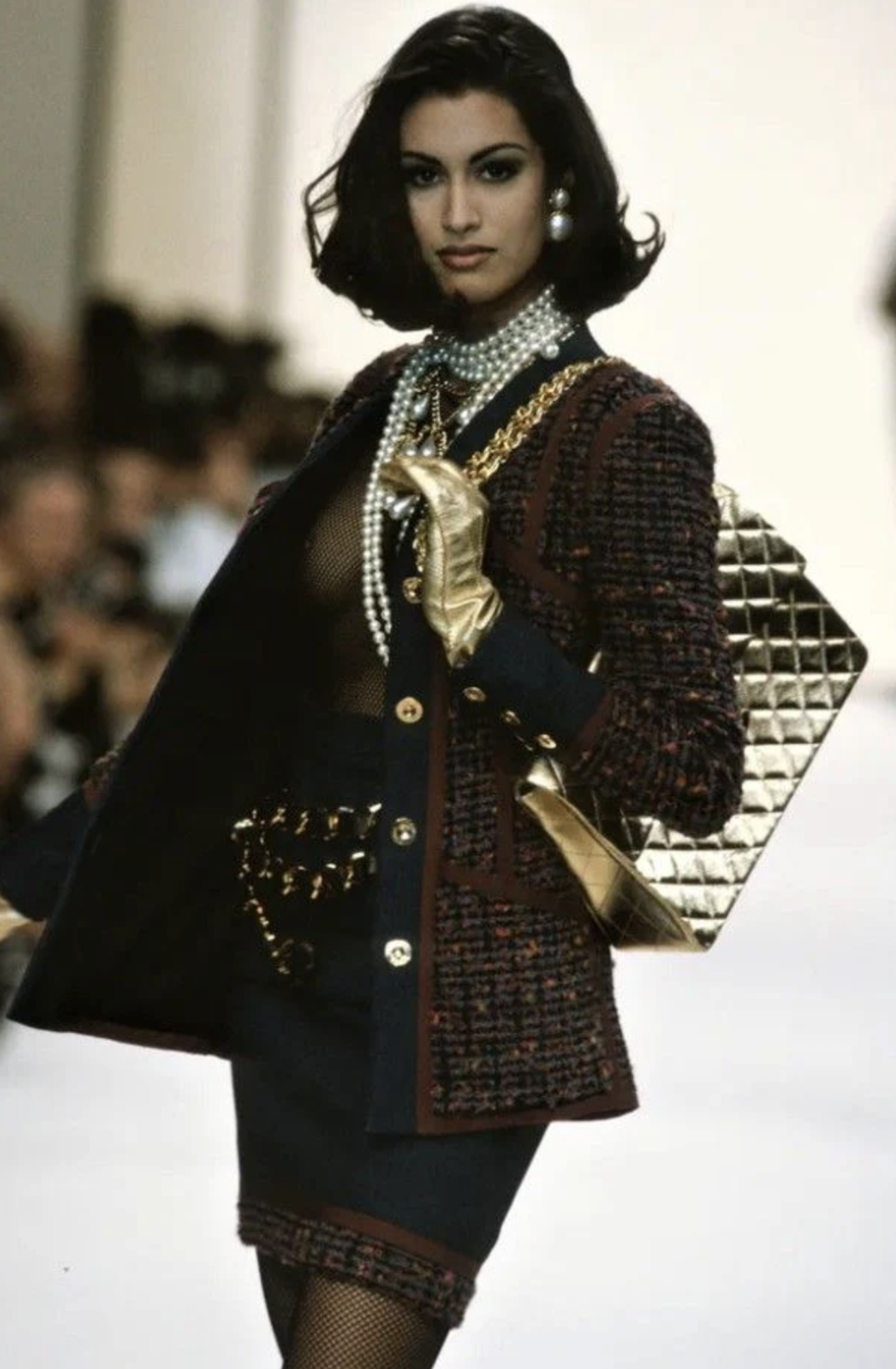 Chanel by Karl Lagerfeld Mohair Tweed Mini Skirt (FW1991)