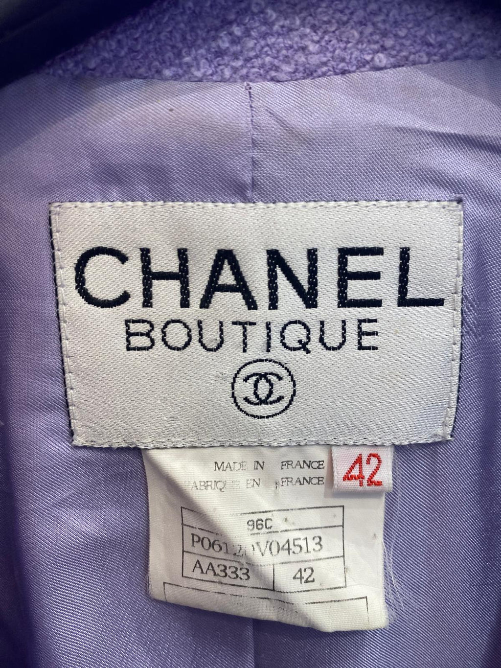 Chanel Lilac Jacket by Karl Lagerfeld ( Cruise 98)