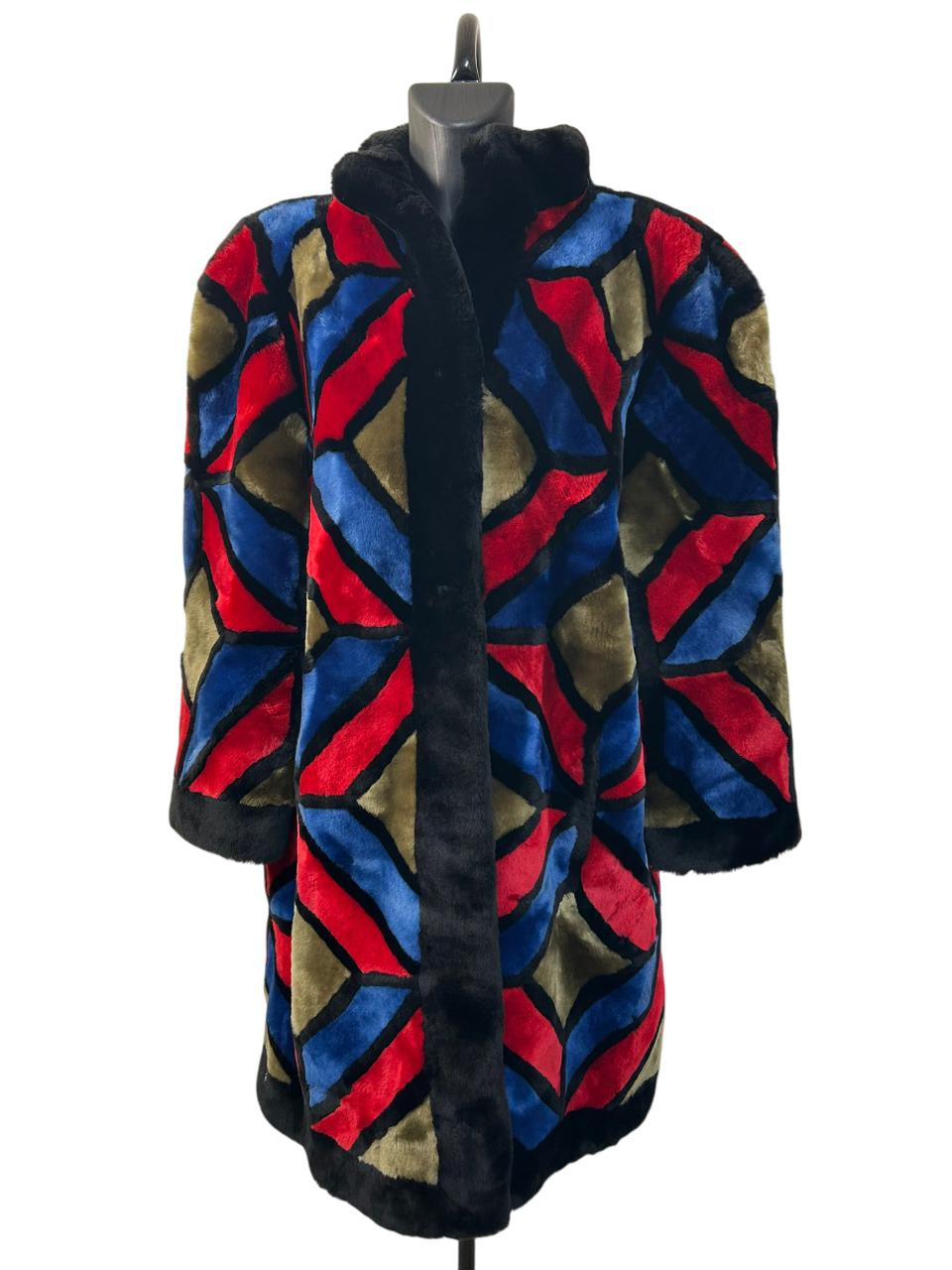 Christian Dior Multicolor Fur Coat (Frederic Castet '70s)