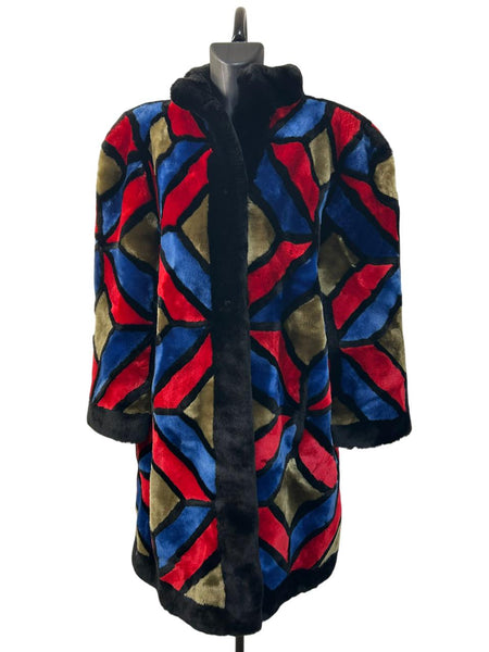 Christian Dior Multicolor Fur Coat (Frederic Castet '70s