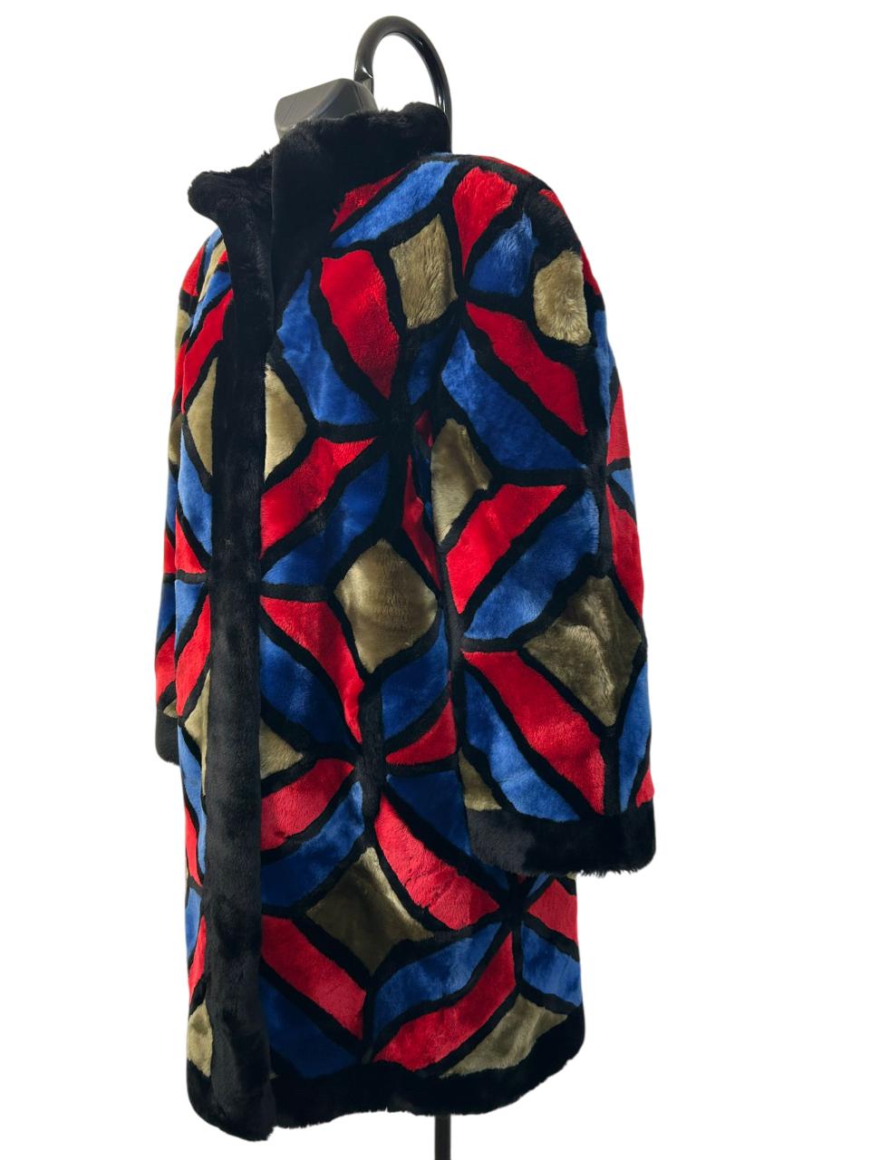 Christian Dior Multicolor Fur Coat (Frederic Castet '70s)