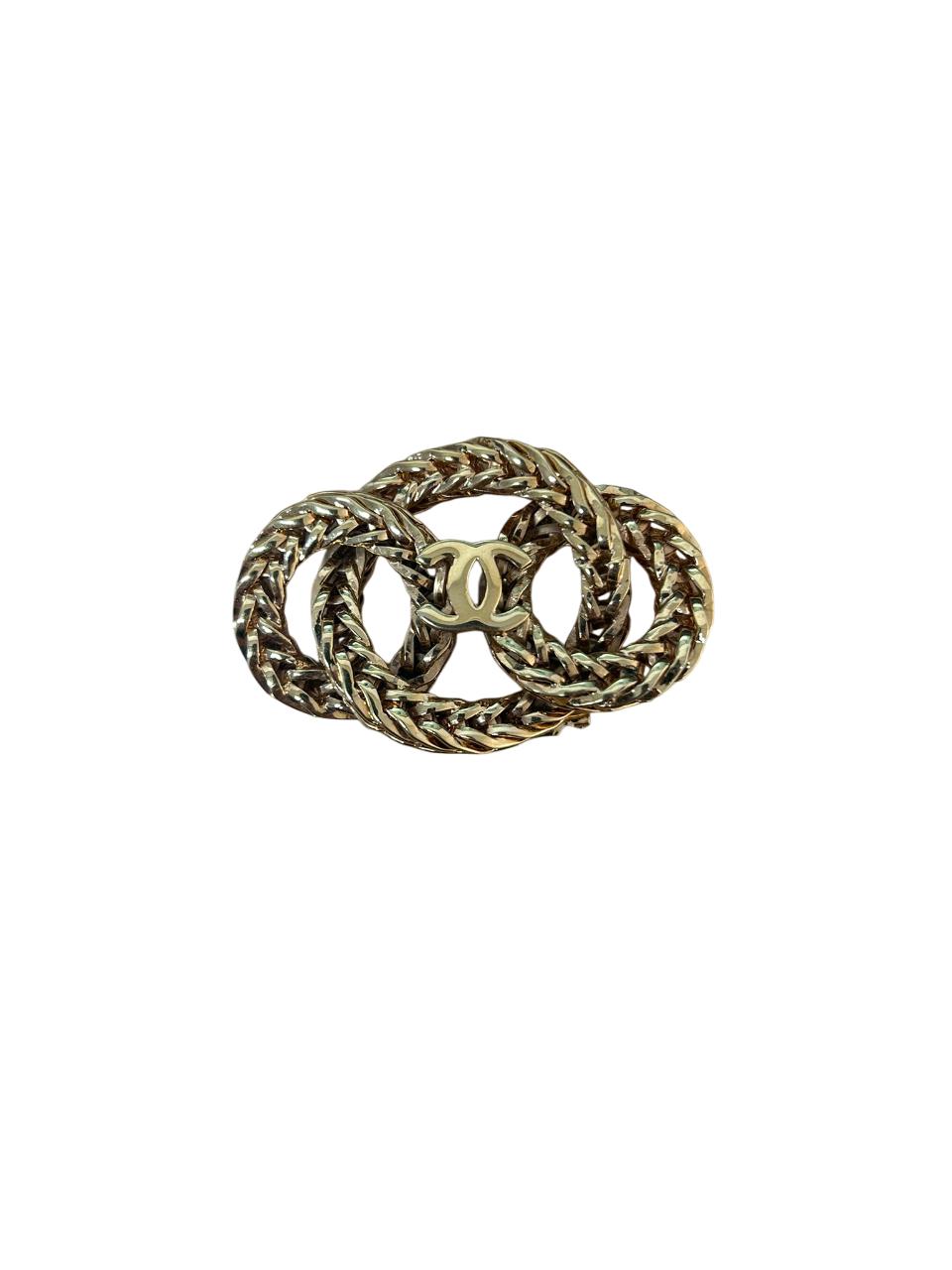 Chanel Interlocking CC Brooch ('70s)