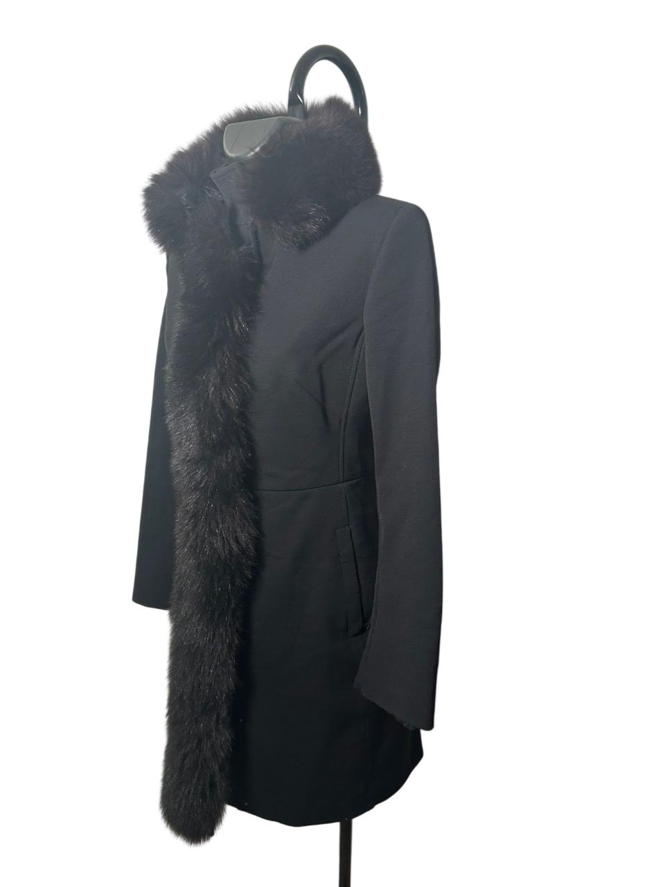 Prada Black Coat with Fur