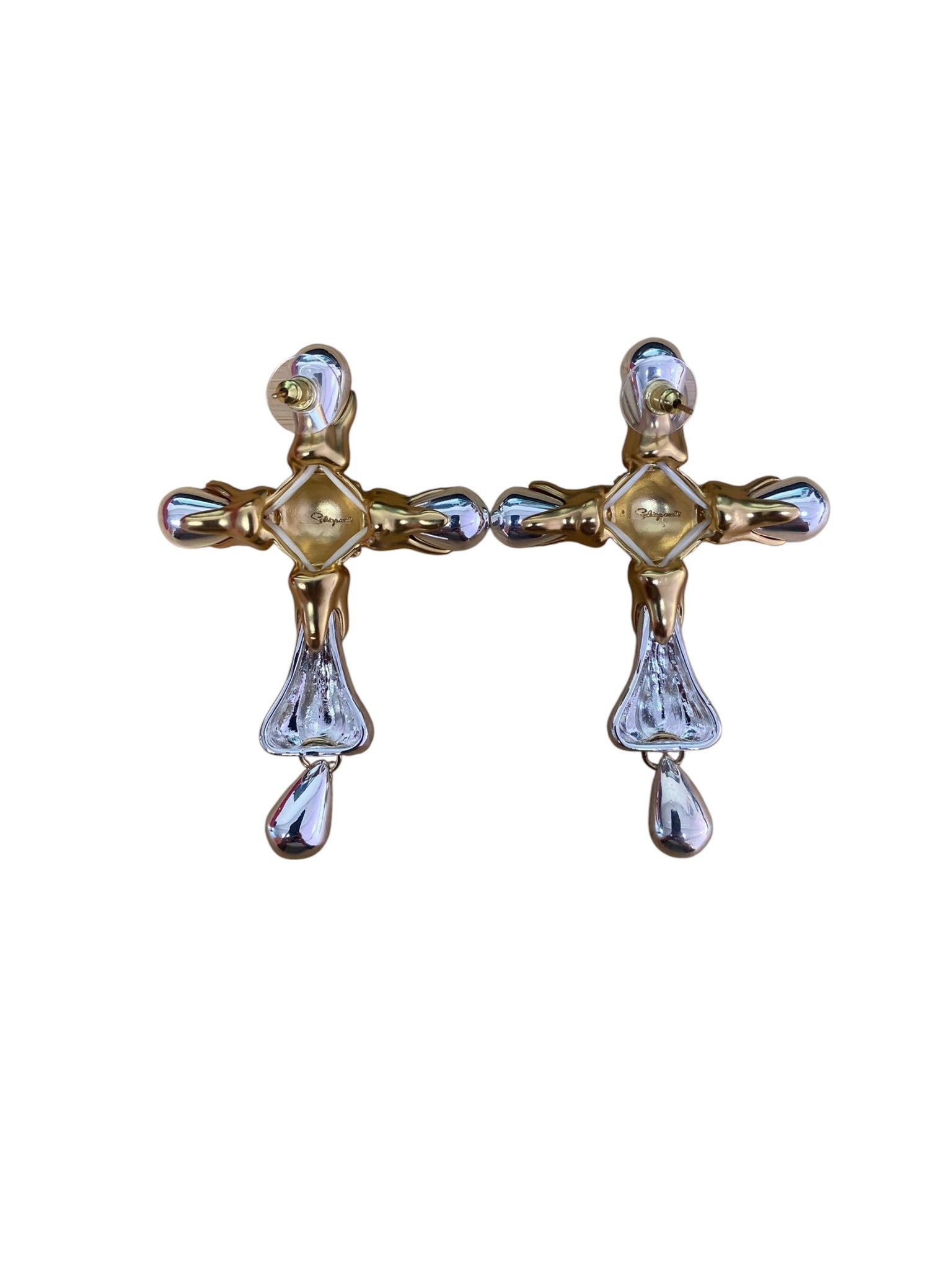 SCHIAPARELLI Statement Cross Brooch Pin