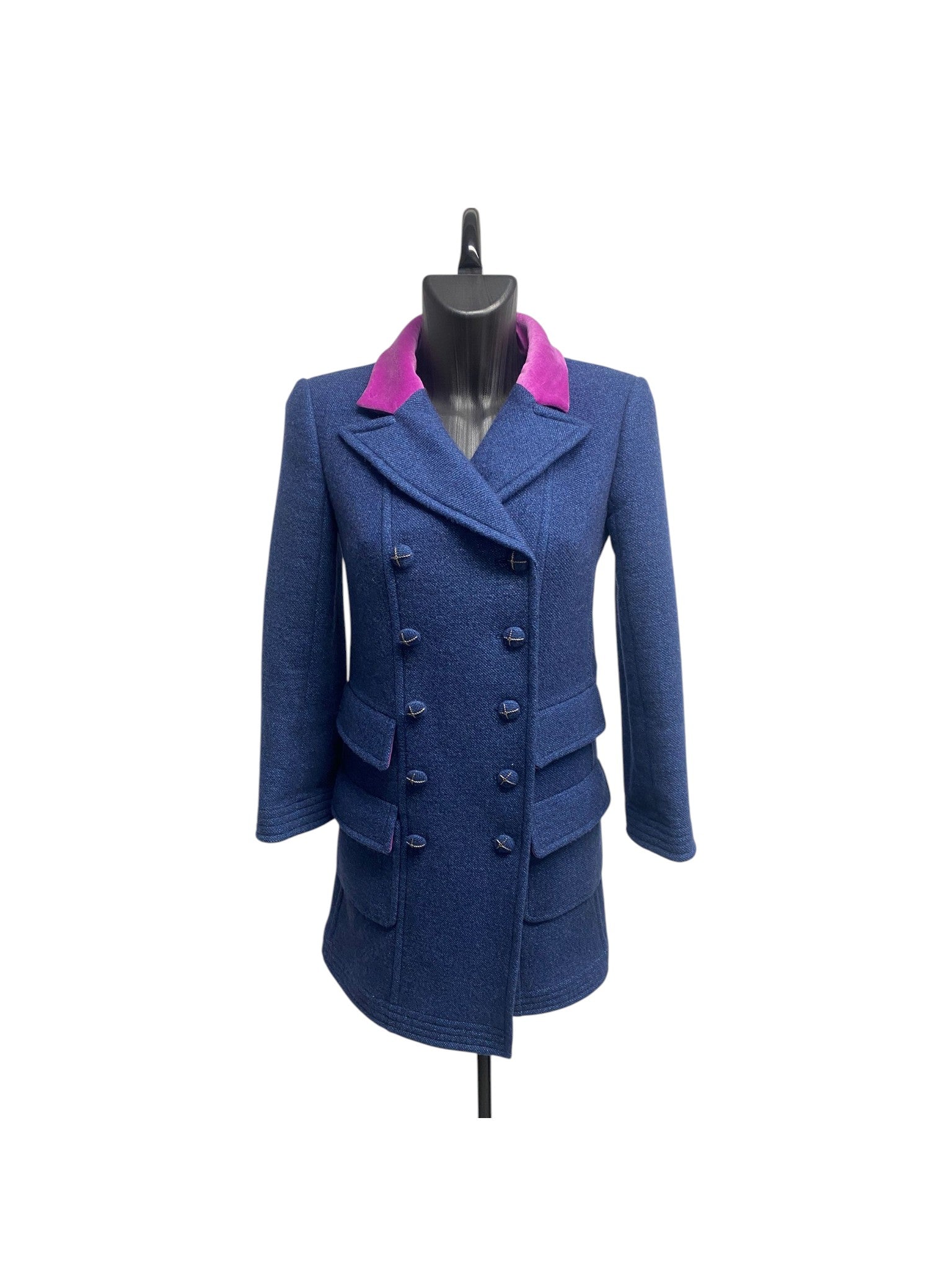 Chanel Cachemire Blue Coat from FW 2007 Ready To wear Show