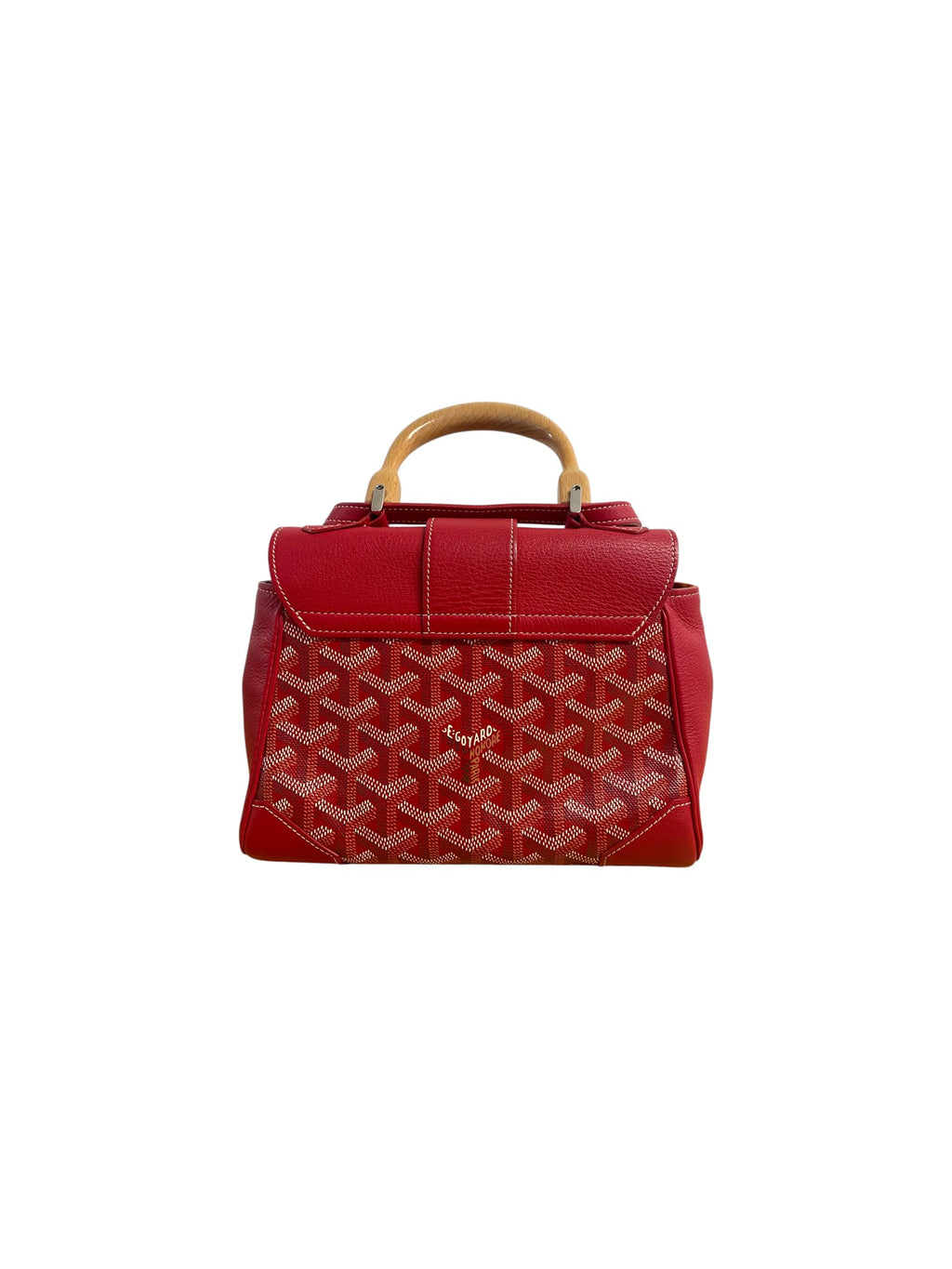 Goyard Mini Saigon Soft Red Leather & Goyardine Canvas