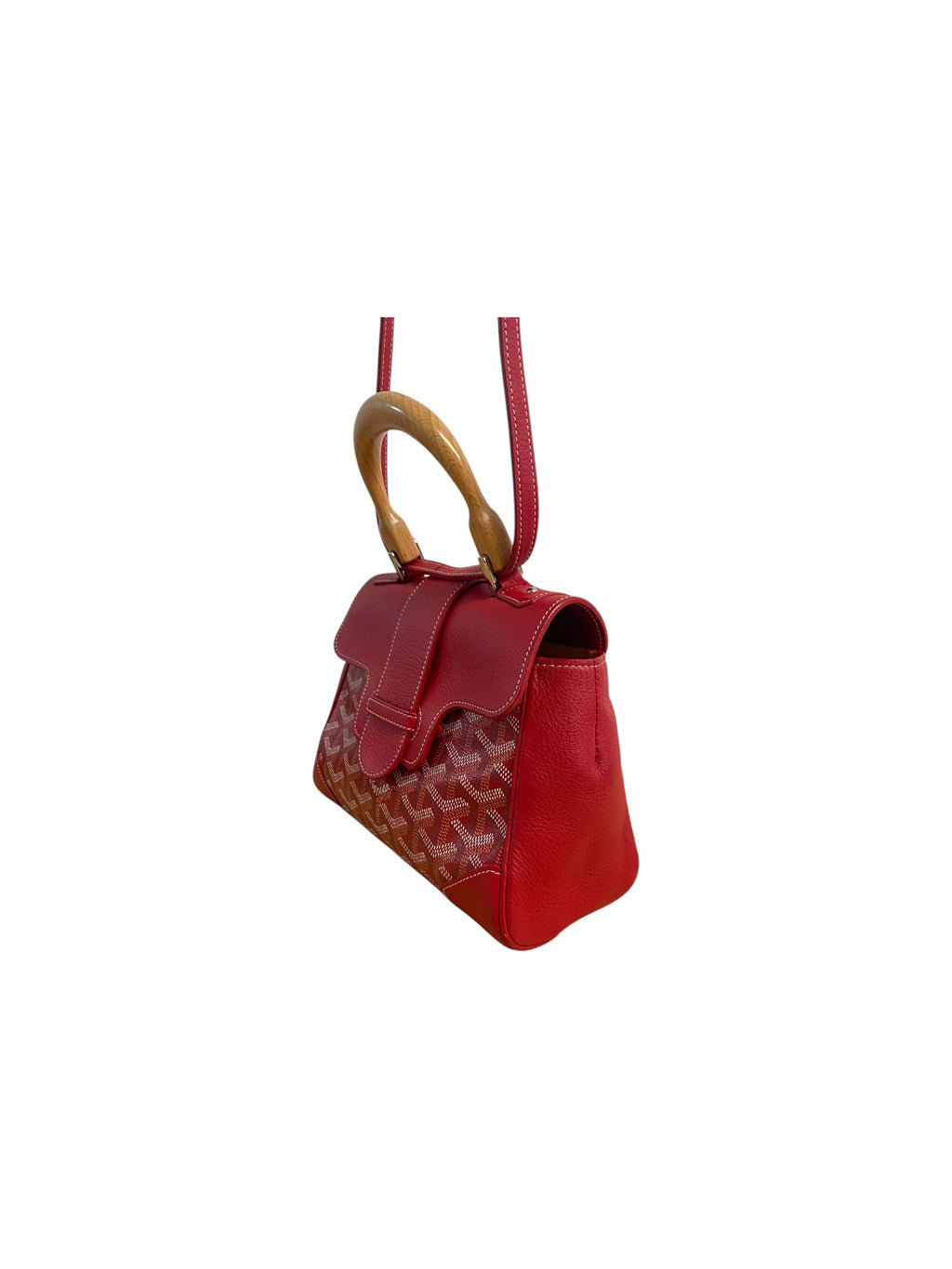 Goyard Mini Saigon Soft Red Leather & Goyardine Canvas