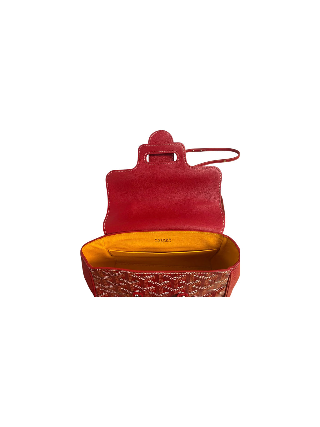 Goyard Mini Saigon Soft Red Leather & Goyardine Canvas