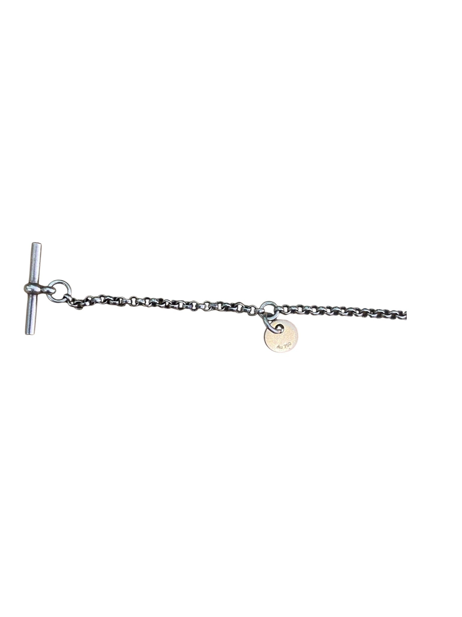 Hermès Ex-Libris Small Model SH Bracelet in Rose Gold/Silver Hardware