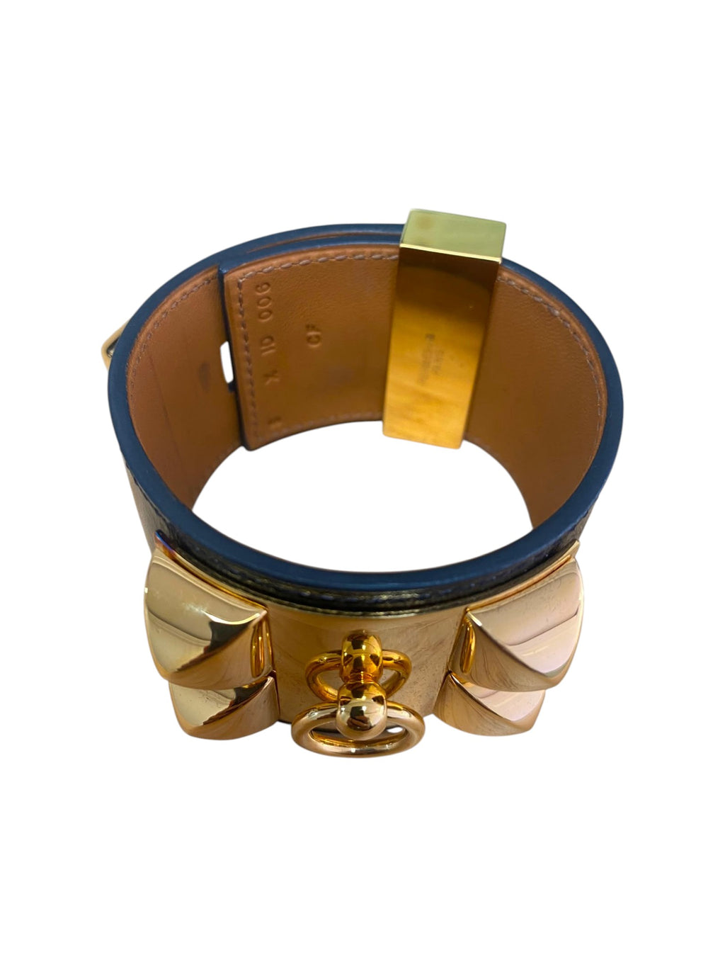 Hermès Collier de Chien bracelet in black and gold