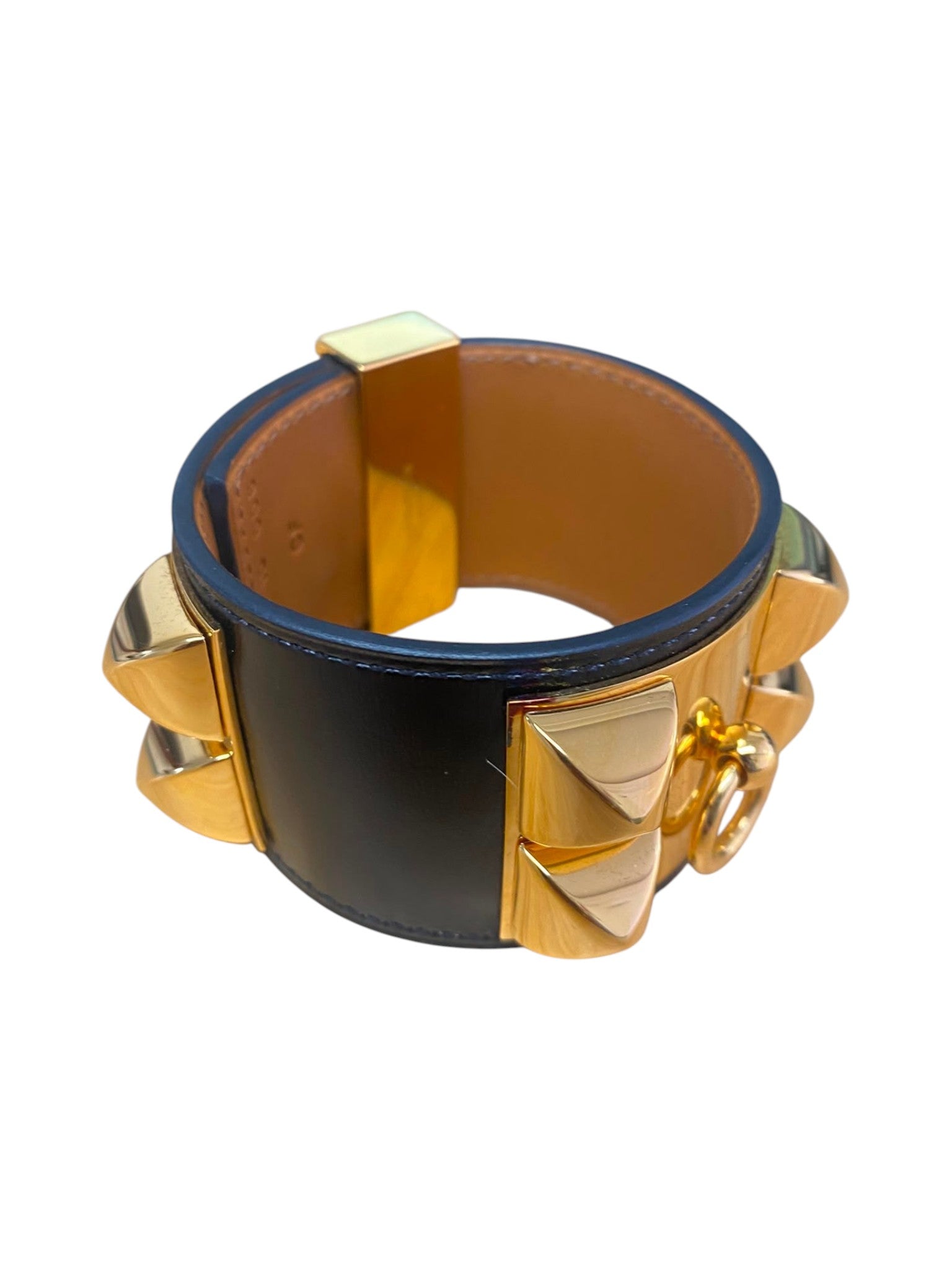Hermès Collier de Chien bracelet in black and gold