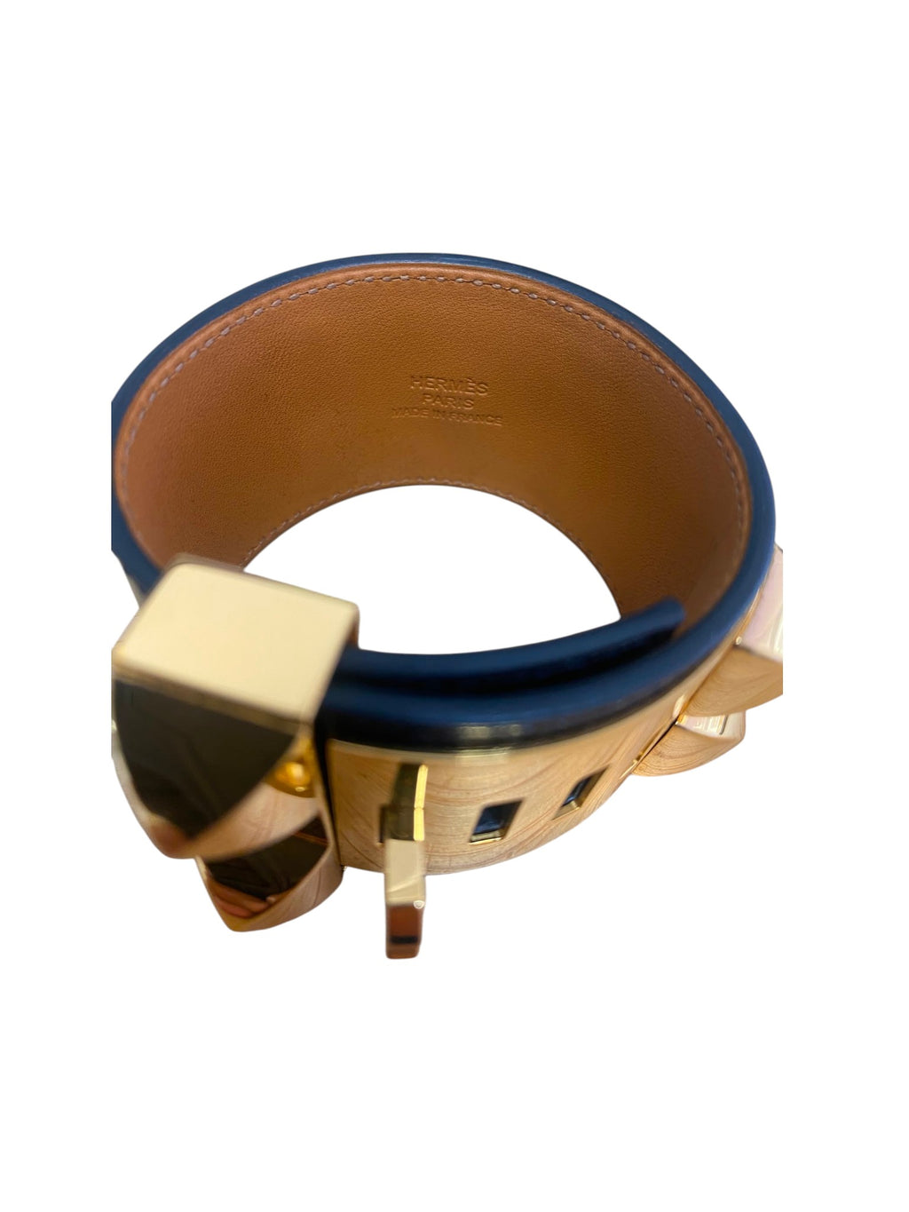 Hermès Collier de Chien bracelet in black and gold