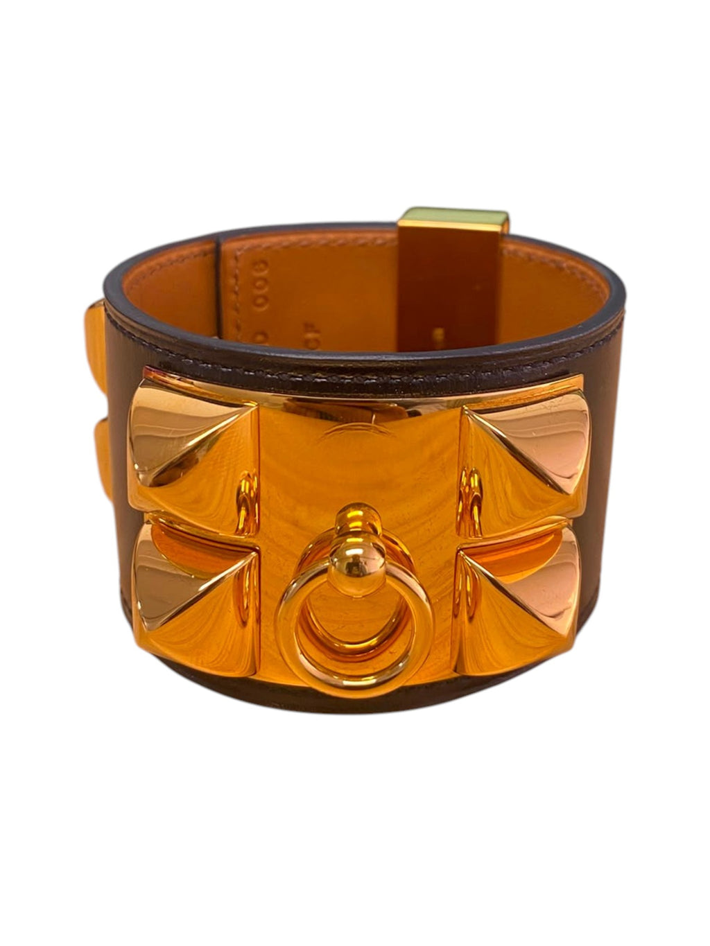 Hermès Collier de Chien bracelet in black and gold