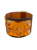 Hermès Collier de Chien bracelet in black and gold