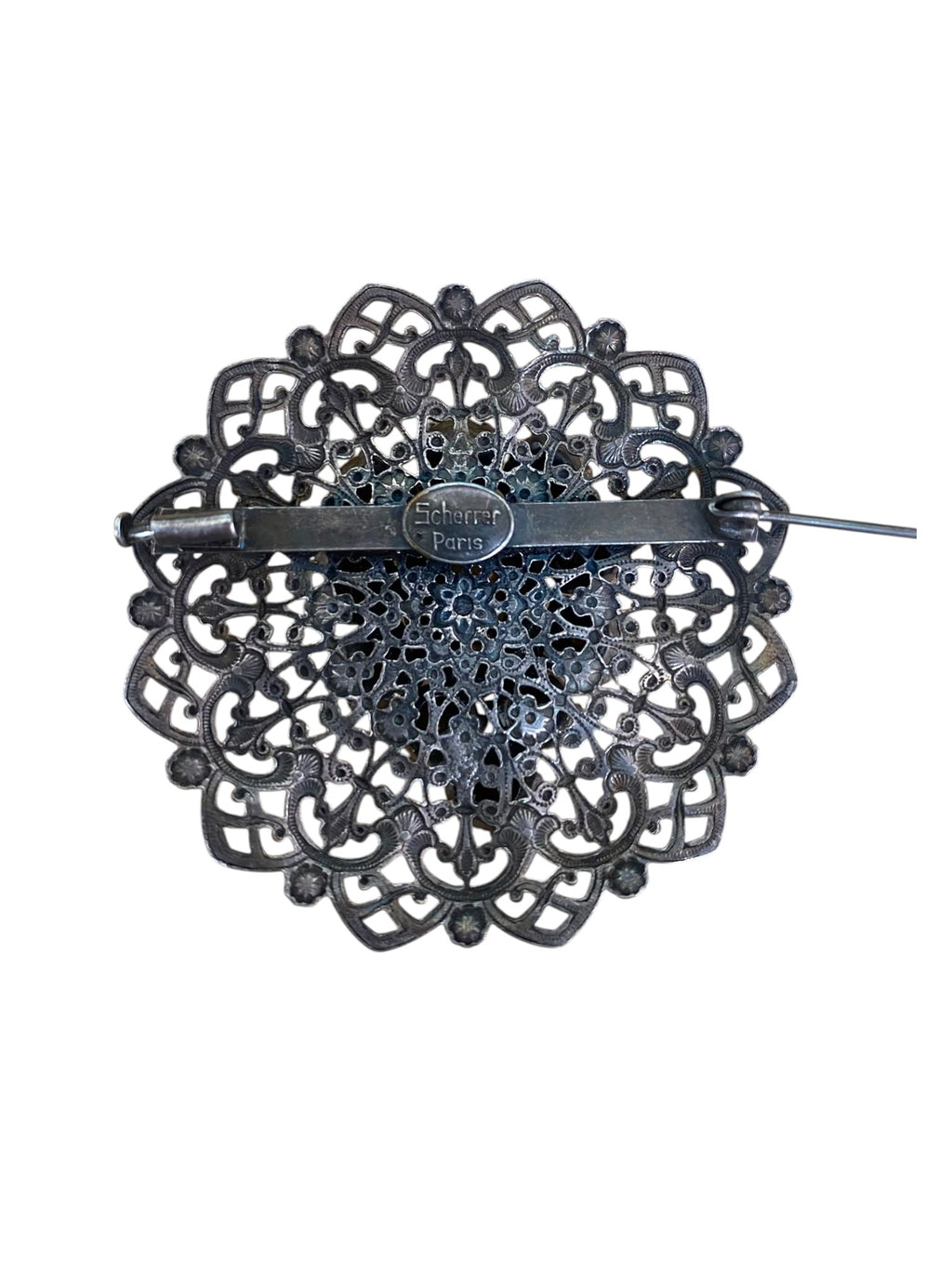 Vintage Scherrer Art Deco brooch in openwork design