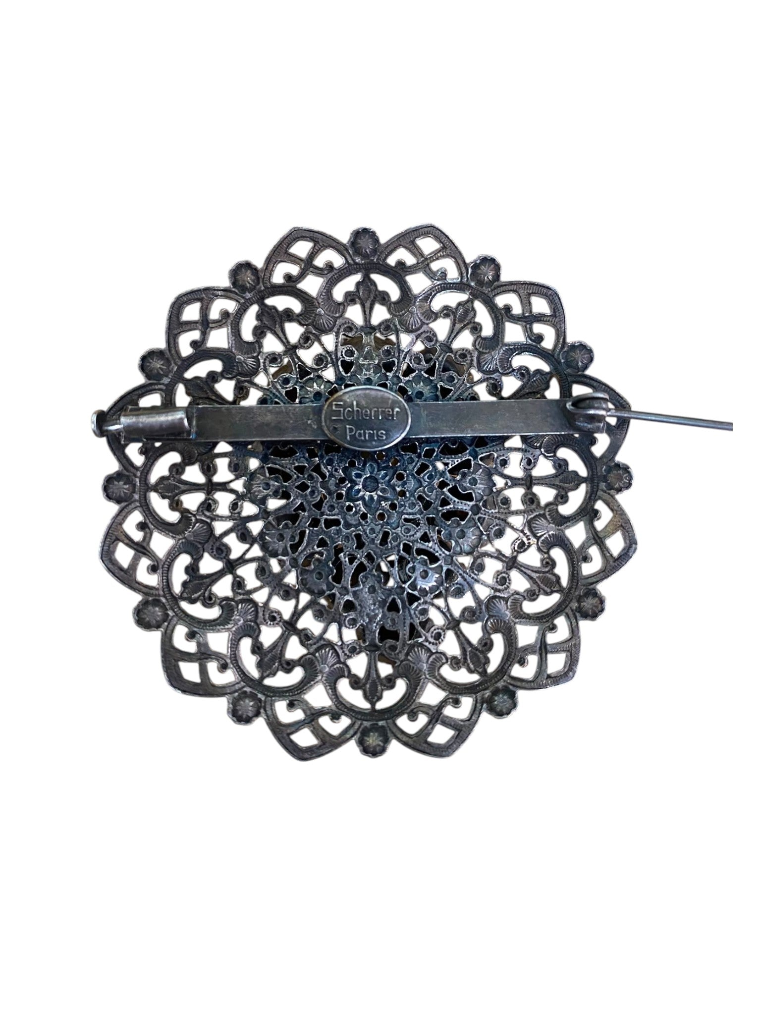 Vintage Scherrer Art Deco brooch in openwork design