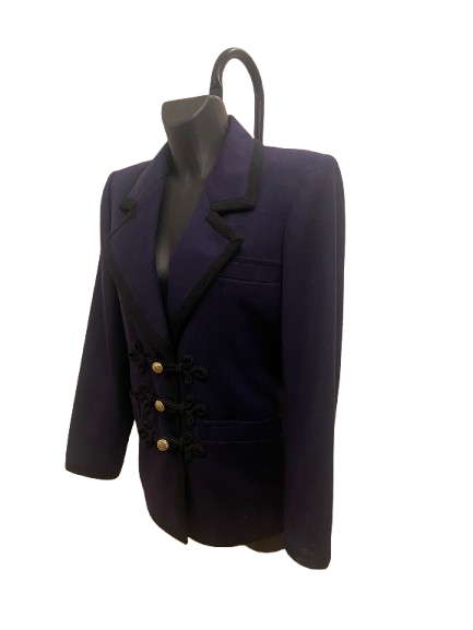 Yves Saint Laurent Wool Violet Short Coat