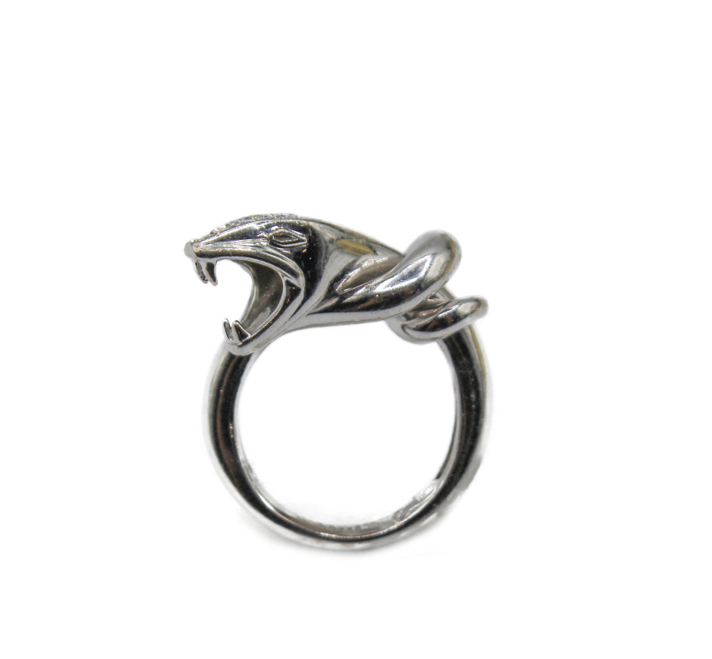 Boucheron Snake Trouble White gold and diamonds ring