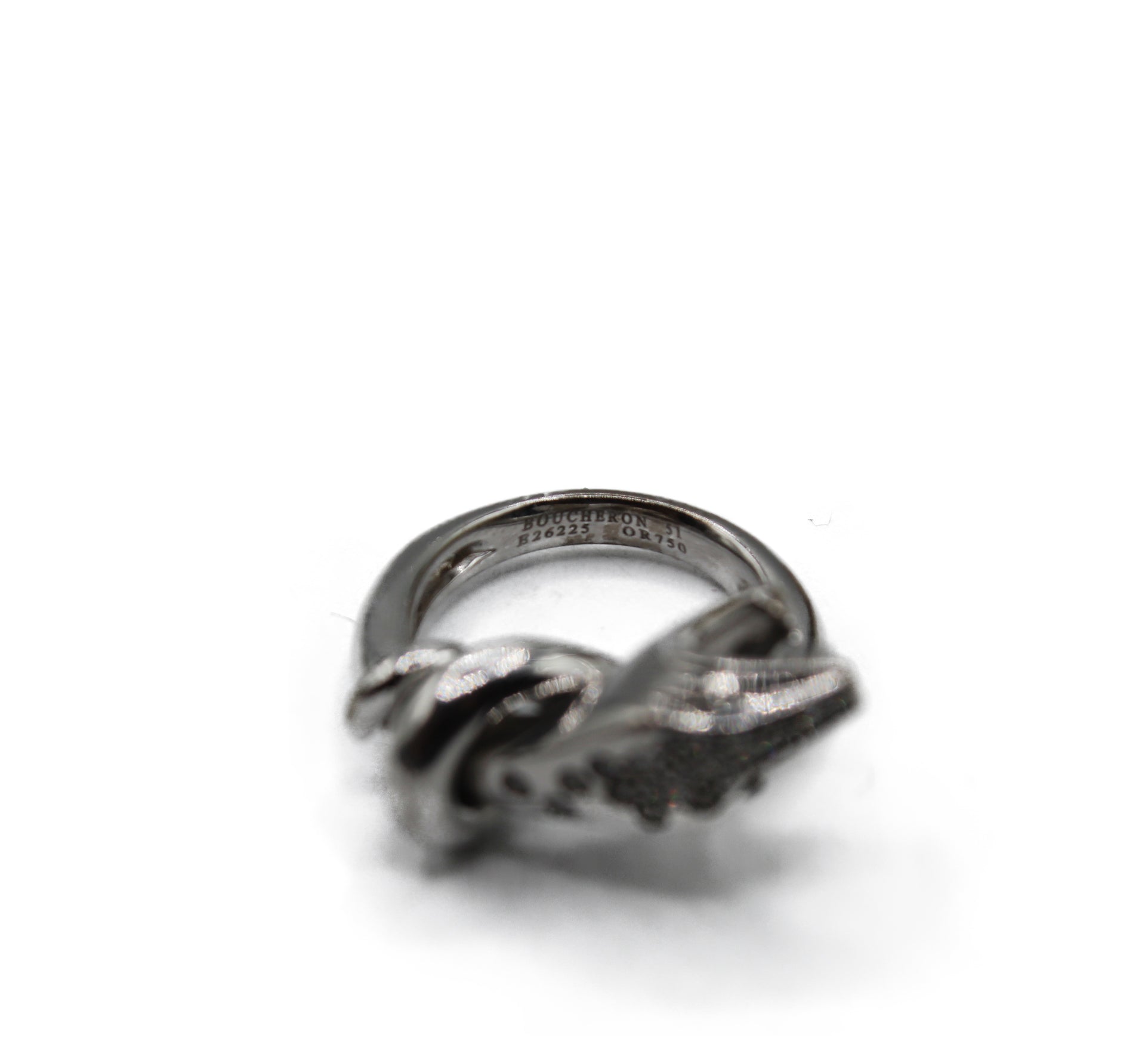 Boucheron Snake Trouble White gold and diamonds ring