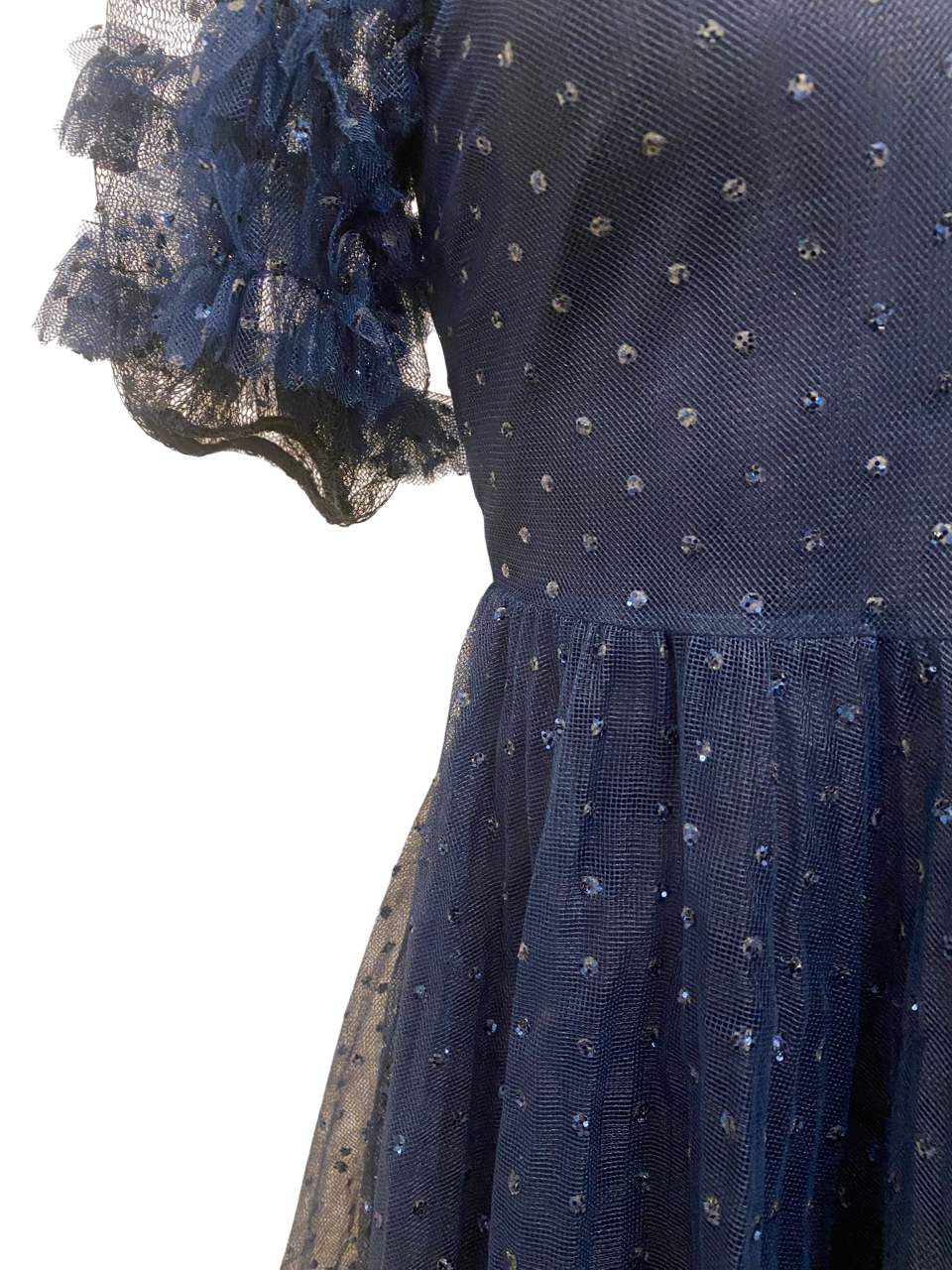 Valentino Blue Tulle Dress with sequins
