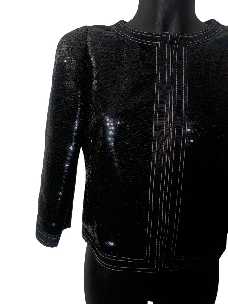 Chanel 2013 Paris Versailles Black Sequins Jacket