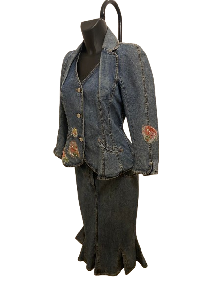 Galliano for Dior Denim Jacket and Skirt Set (2010)