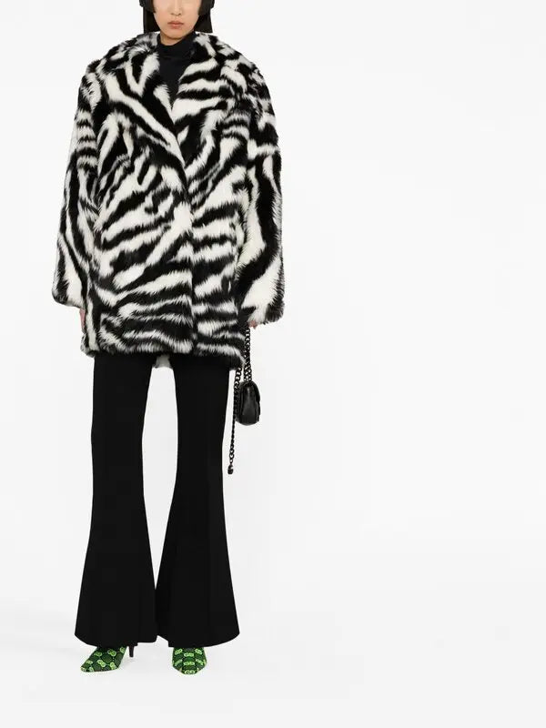 Gucci Zebra-Print Fur Coat PreFall2019