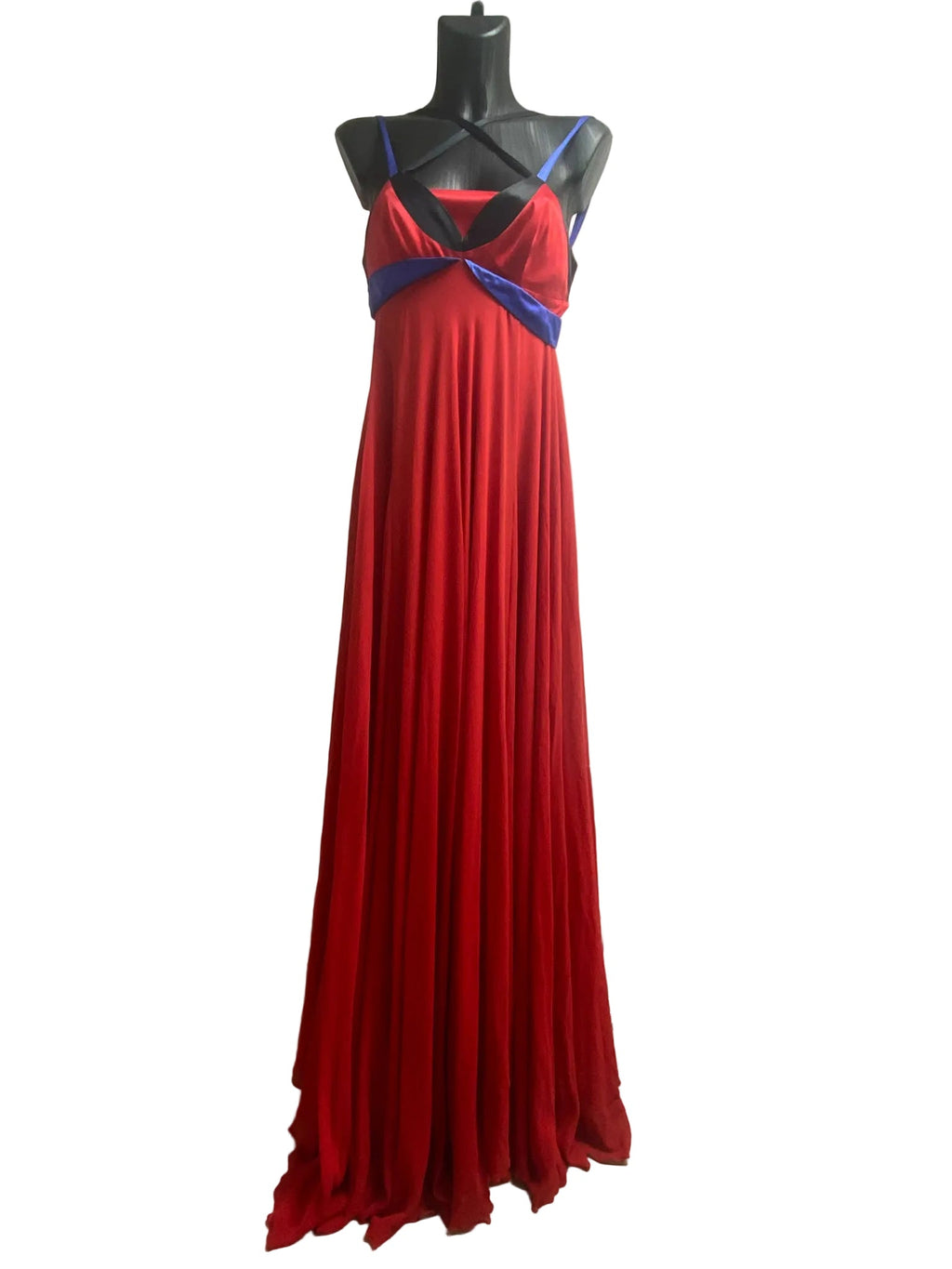 2008 ETRO "I Fantastici Quarantanni" Silk Floor-Length Gown – Red, Blue & Black (IT 42)