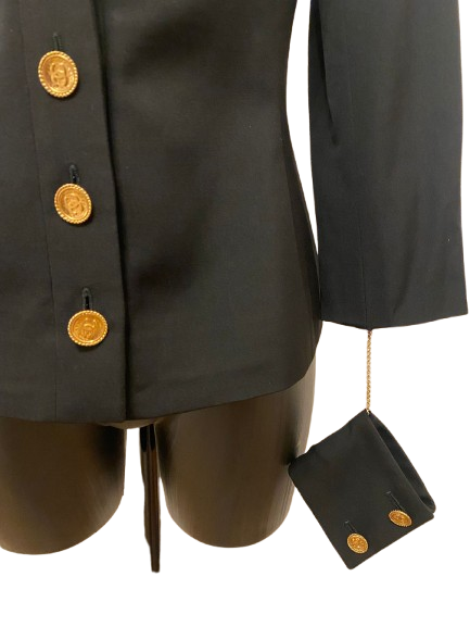 Chanel Black Blazer S/S 01 by Karl Lagerfeld