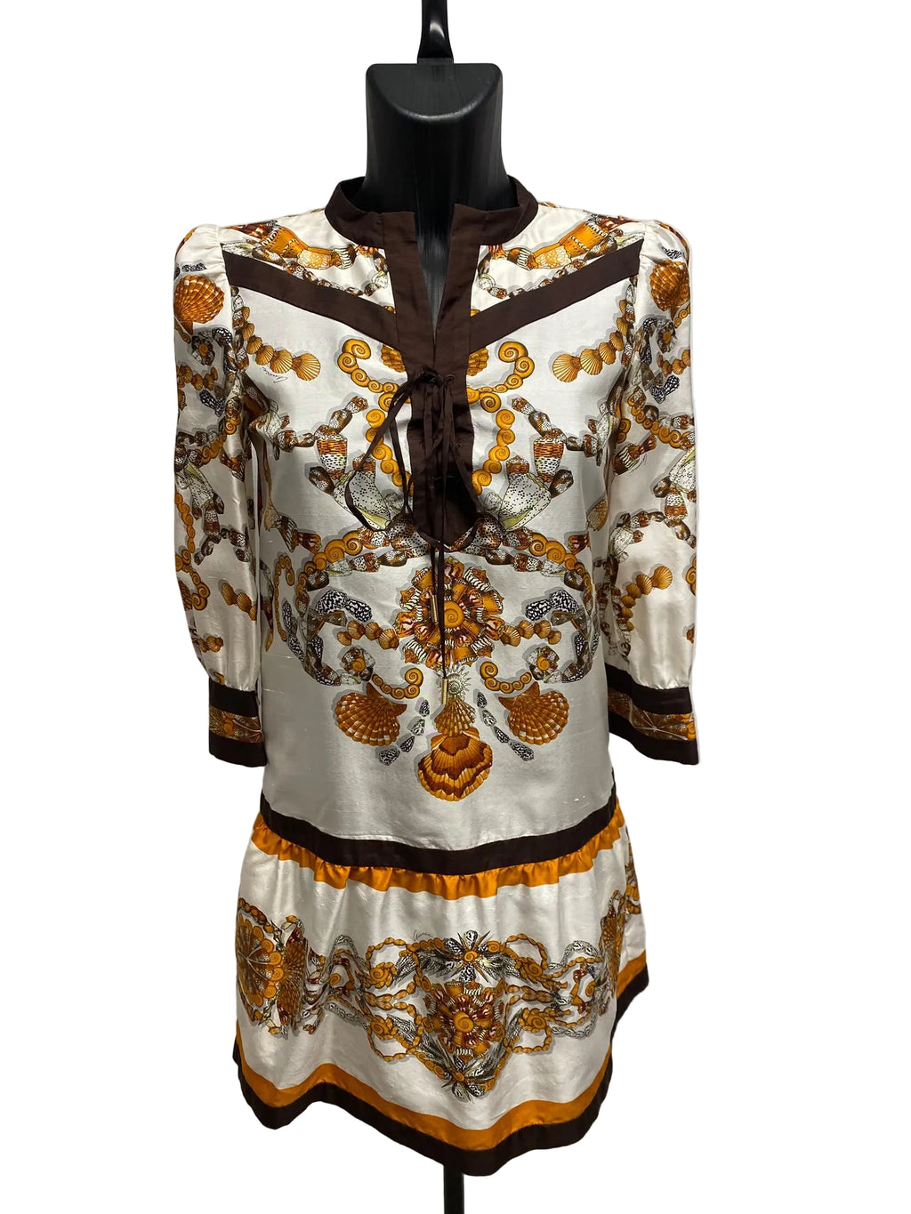 Gucci Seashell Print Silk Mini Dress – Size IT 40