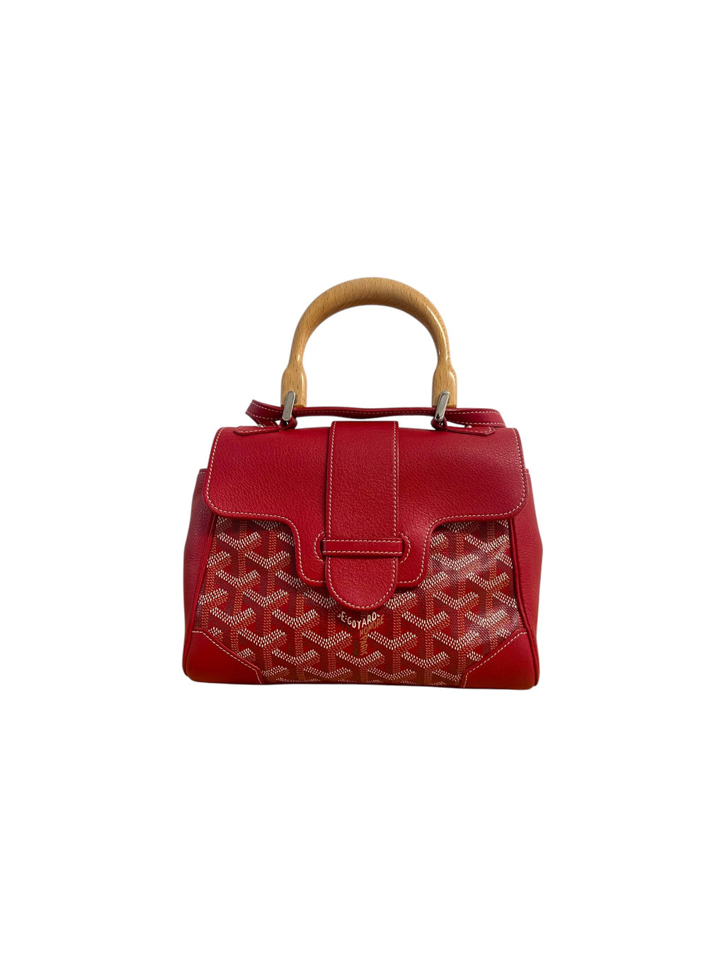 Goyard Mini Saigon Soft Red Leather & Goyardine Canvas