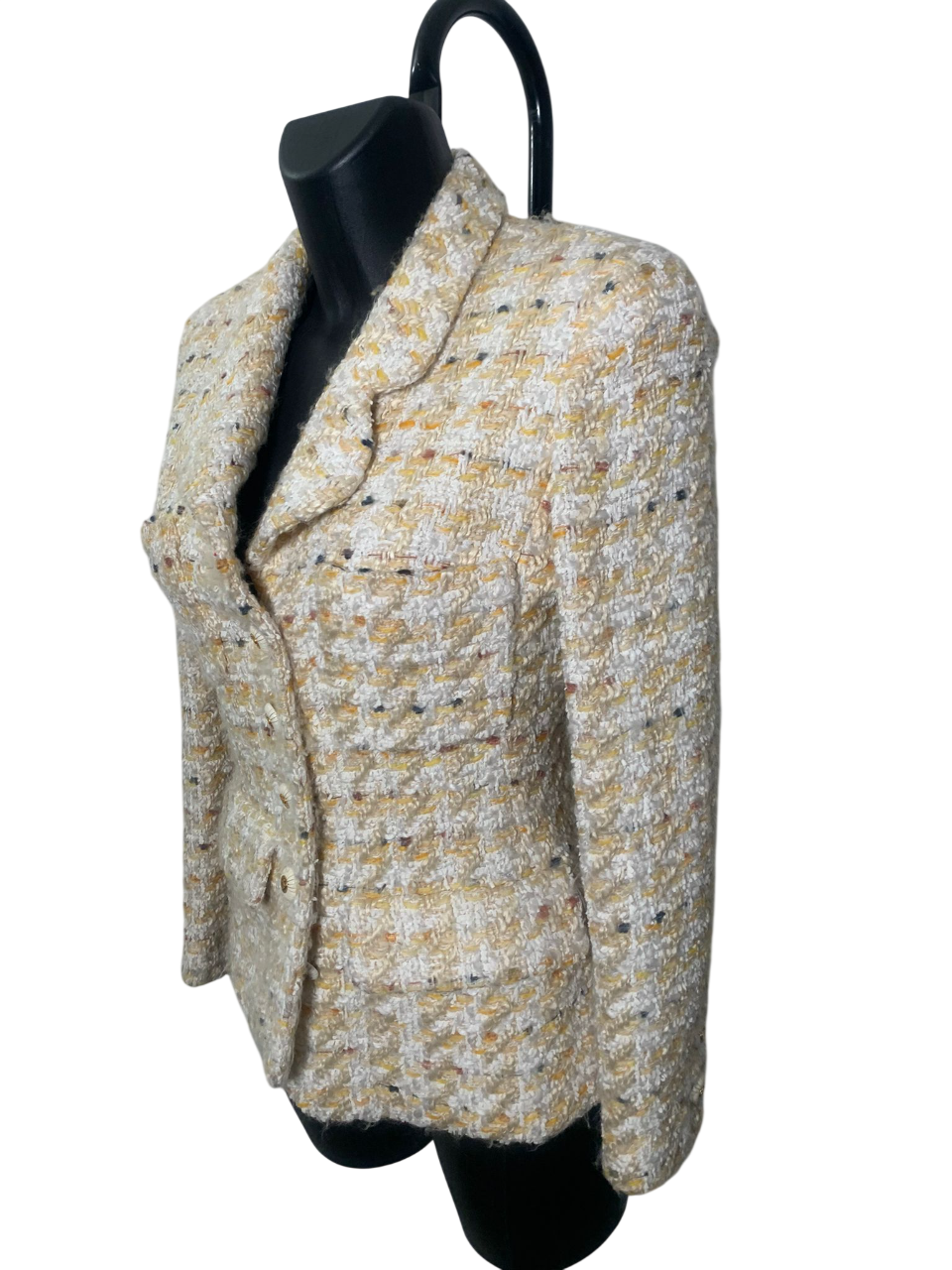 Chanel Yellow 1993 Tweed Jacket