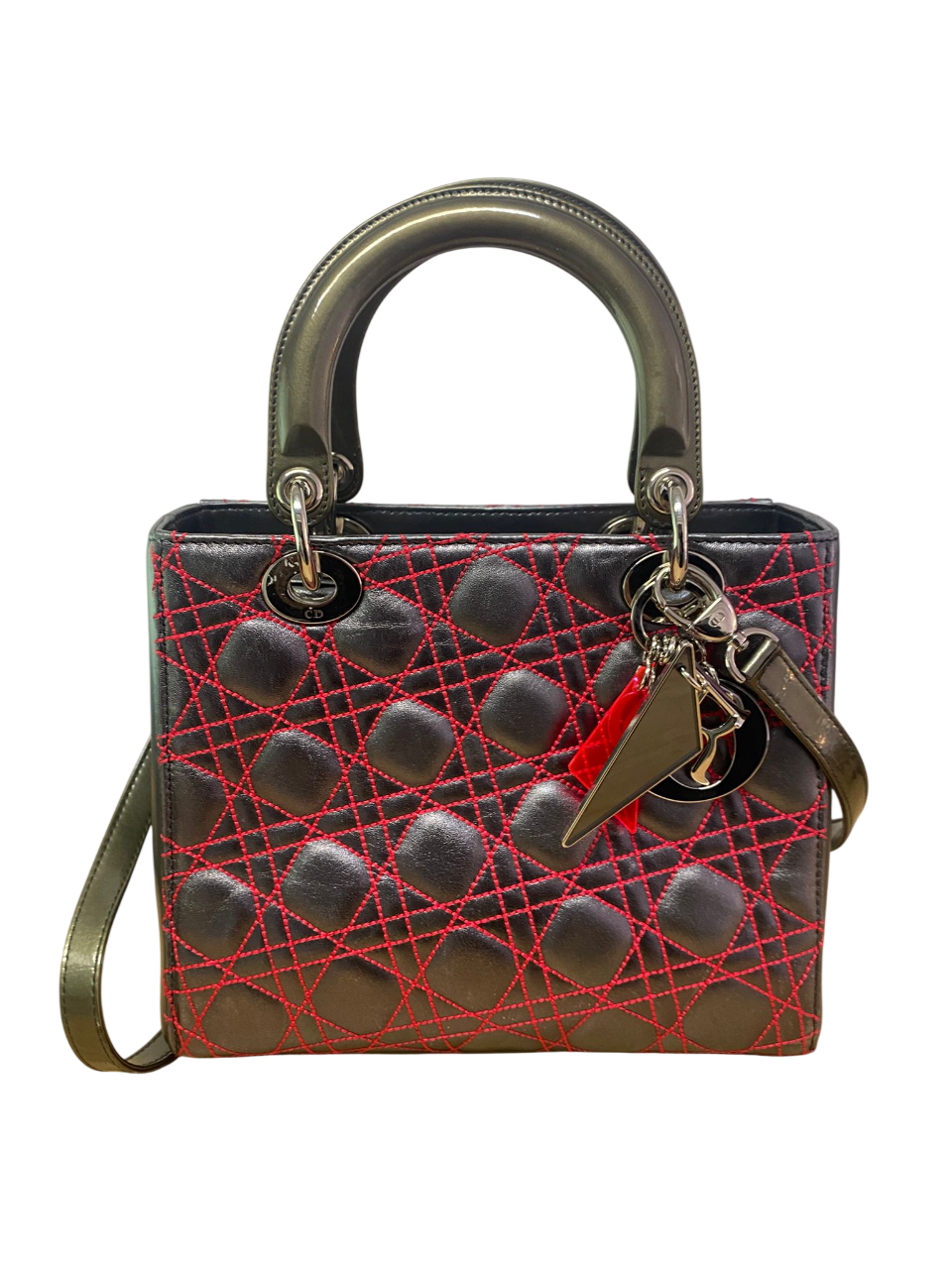 Christian Dior x Anselm Reyle Pink & Multicolor Lambskin Lady Dior Bag (2011)