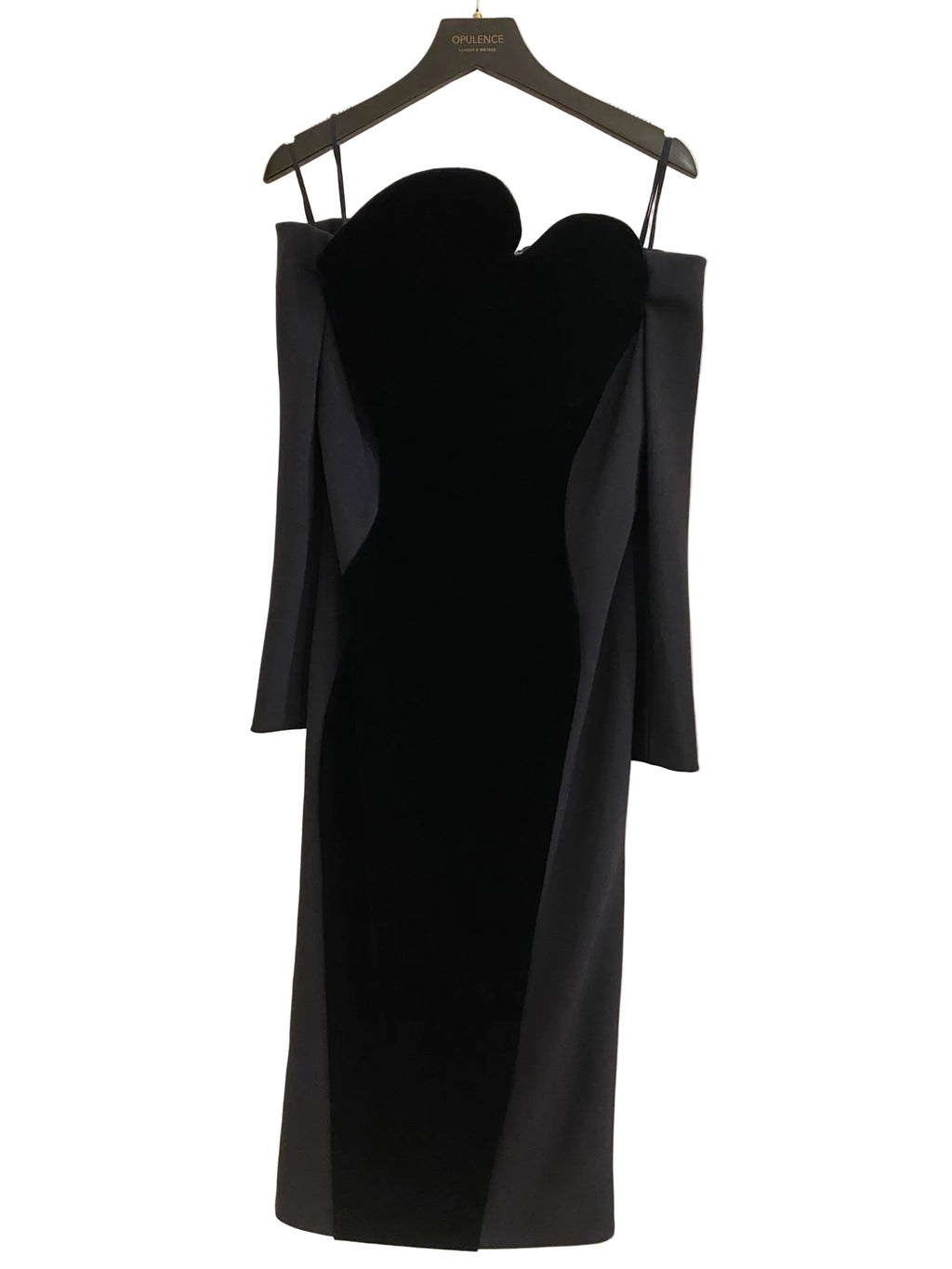Givenchy Haute Couture Velvet and Silk Navy Dress FW2020