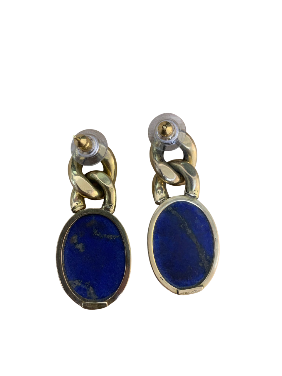 Vintage Lapis Lazuli Earrings from the 1970s (18k gold)