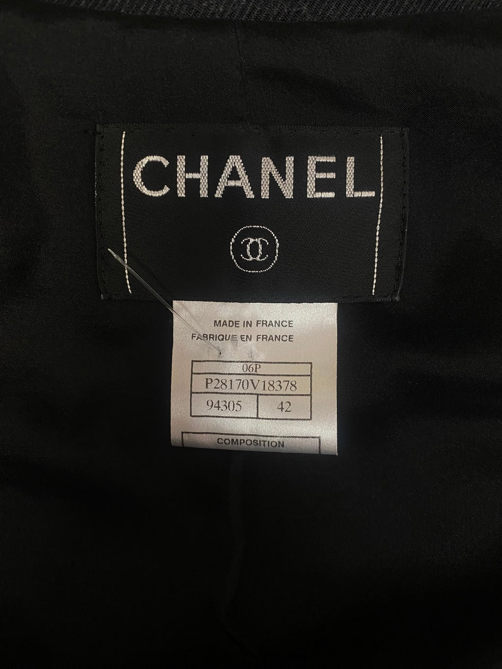 Chanel Vintage 2006 Spring Black 100% Silk Peplum Jacket - Size FR 42
