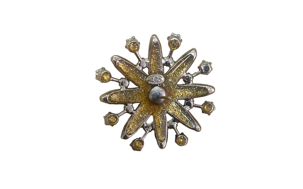 Chanel Crystal Star Earrings White Blue Silver  hardware Metal Glass
