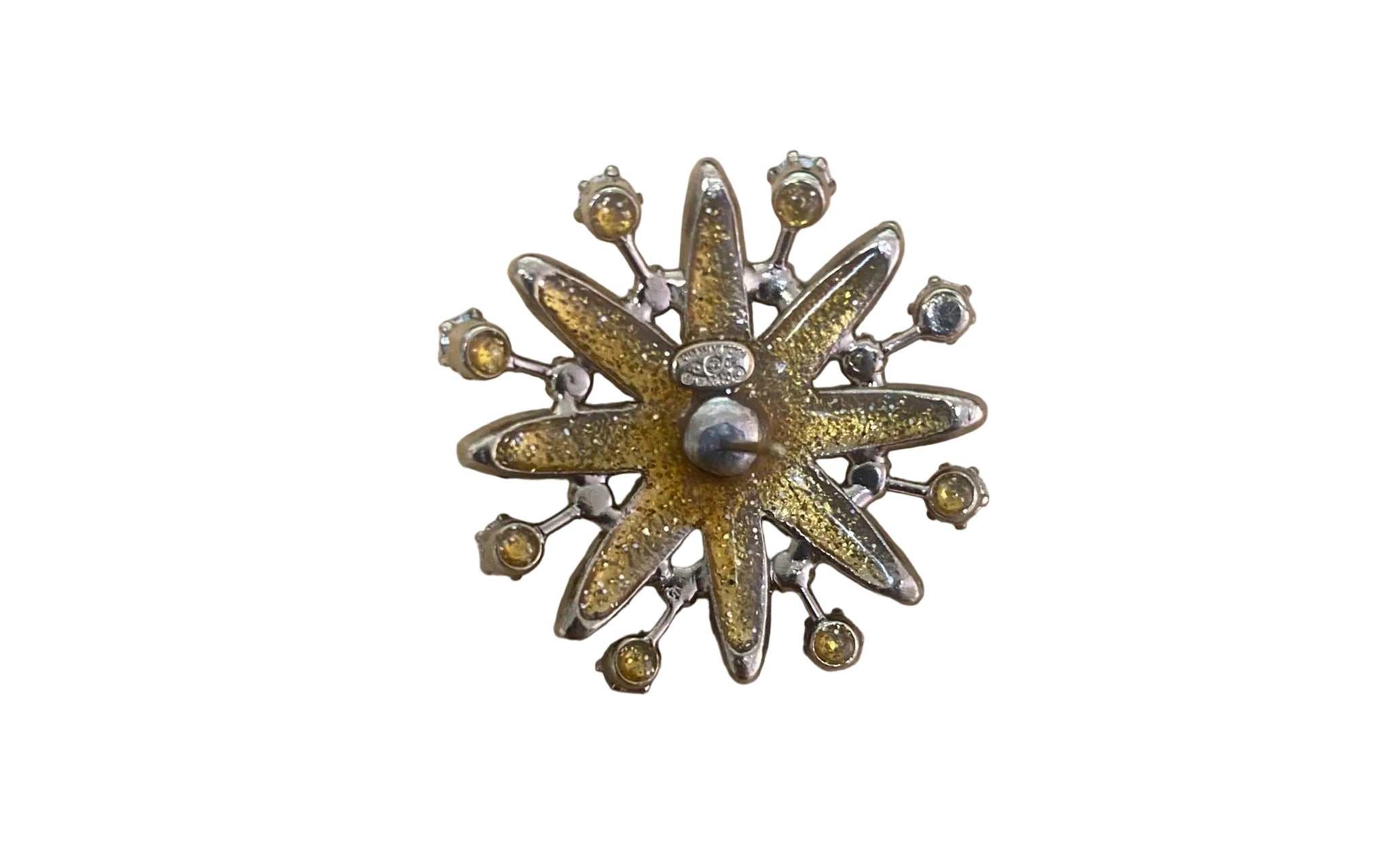 Chanel Crystal Star Earrings White Blue Silver  hardware Metal Glass