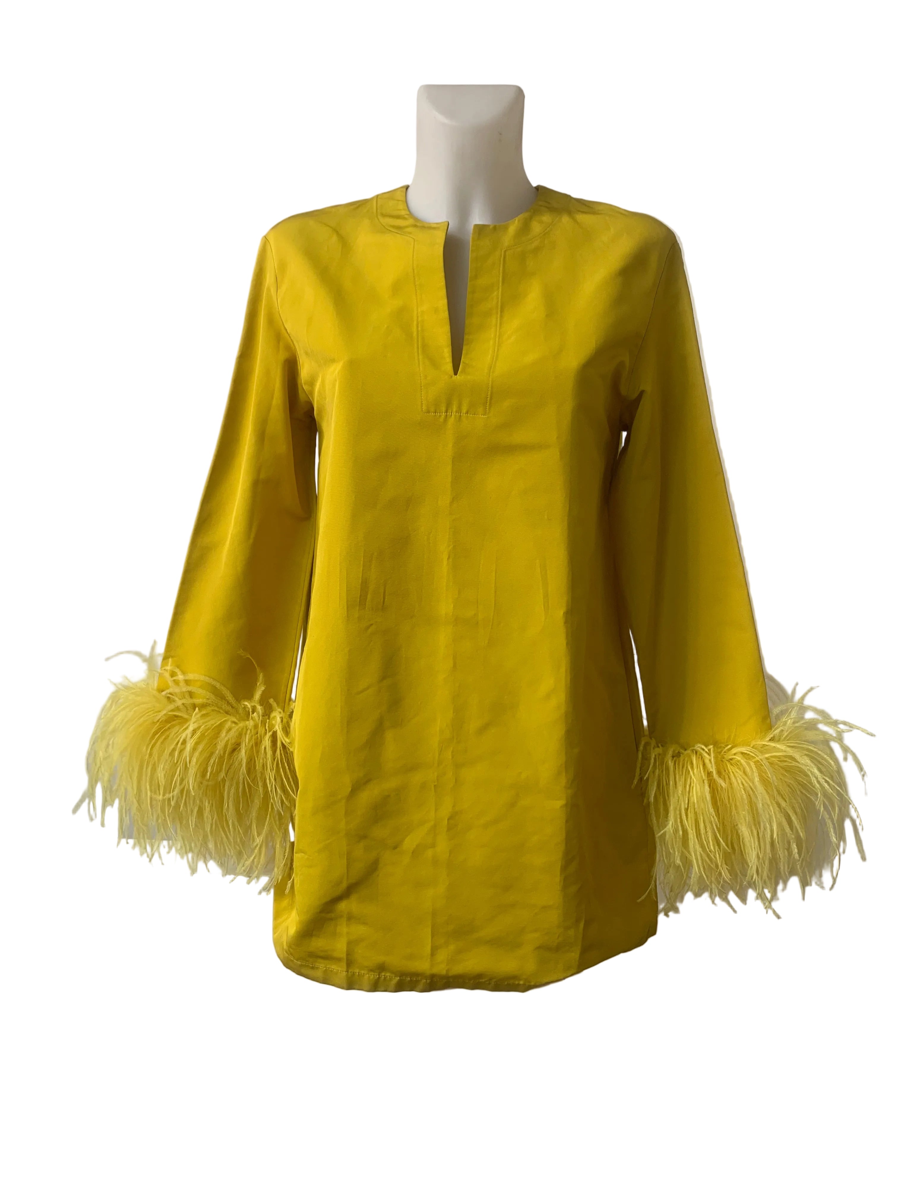 Valentino – Silk Feather Trim Tunic